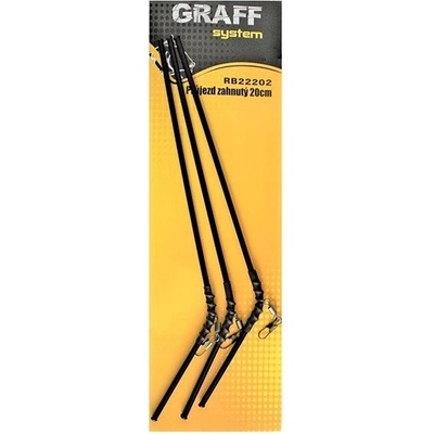 Graff System Průjezd zahnutý 20cm Černý 3ks