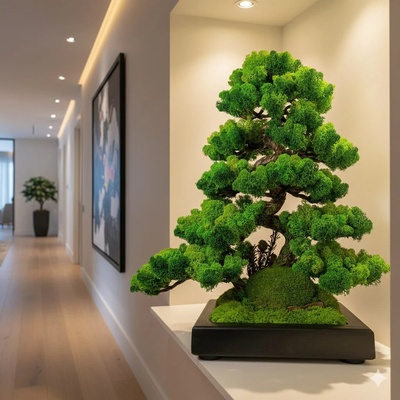 Machový bonsai, umelý stromček 45 cm. pre interiér