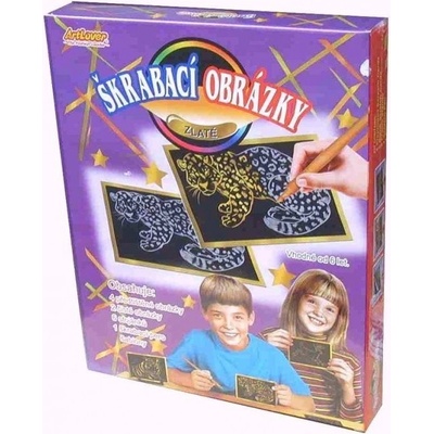 SMT Creatoys Vyškrabovací obrázky zlaté 6ks