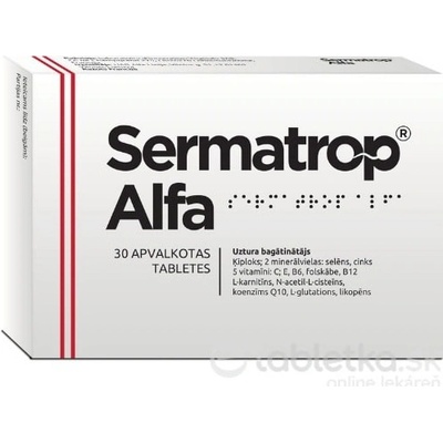 Sermatrop Alfa na plodnosť a reprodukčnú schopnosť 30 tabliet