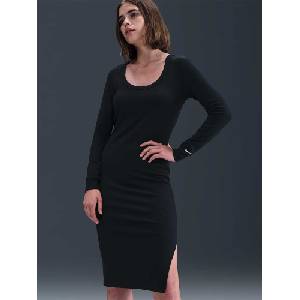 Nike Рокля w nsw nk chll knt ls midi drss