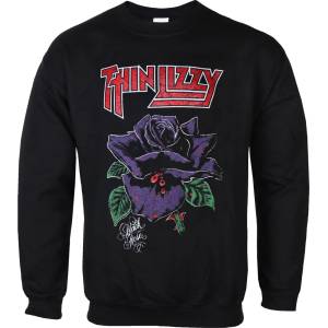 Plastic head мъжки суитшърт без качулка thin lizzy - black rose - черен - plastic head - thl003swn