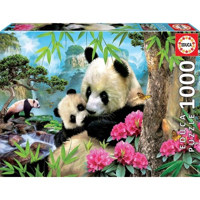 Educa Пъзел Educa от 1000 части - Панди (EDU17995)