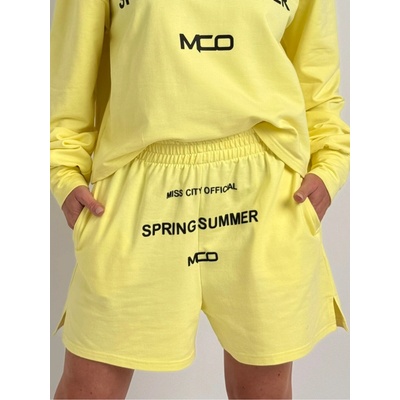 Miss City Official Žlté šortky Spring žltá