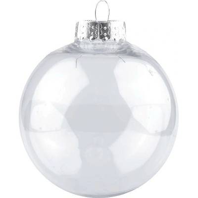 Stoklasa Baňka k dozdobení Ø8 cm Balení: 2 ks, Varianta: 1 transparent stříbrná 1 transparent stříbrná