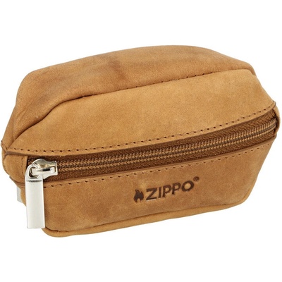 Zippo pouzdro na mince kožené hnědé round