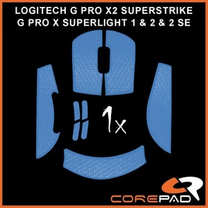 Corepad Soft Grips #728 Blue за Logitech G PRO X2 SUPERSTRIKE / X3 SUPERSTRIKE / G PRO X SUPERLIGHT 1/2 / G PRO X SUPERLIGHT 2 SE Грип ленти (CG72800)
