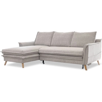 Miuform Сиво-бежов разтегателен/с място за съхранение ъглов диван (ляв ъгъл) Charming Charlie - Miuform (1725ETS501)