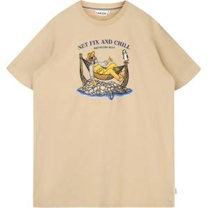 LAKOR Мъжка тениска LAKOR Net Fix And Chill T-Shirt - White Pepper (217-0132-0111)