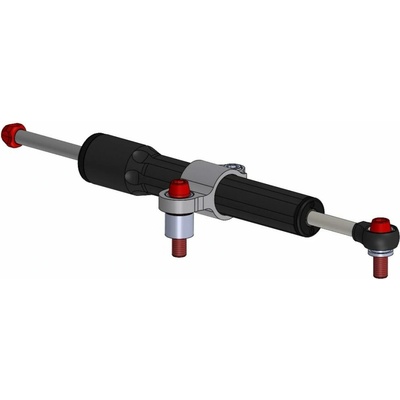 BITUBO Steering damper kit BITUBO over tank mounting with Black shock absorber