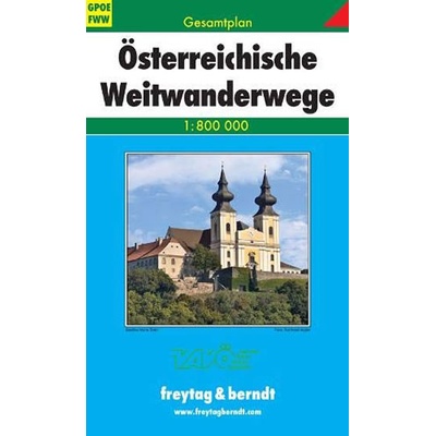 Österreichische Wei Gesamtplan 1:800 000/Rakouské dálkové turistické trasy