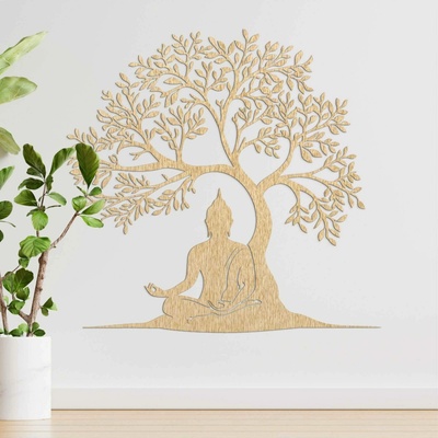 SENTOP | Dřevěná dekorace Buddha a strom života | SENTOP PR0546