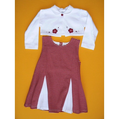 Arex ČR šaty bolerko červeno bílá