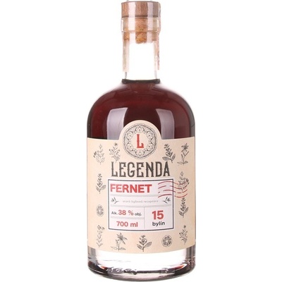 LEGENDA FERNET 38% 0,7 l (čistá fľaša)