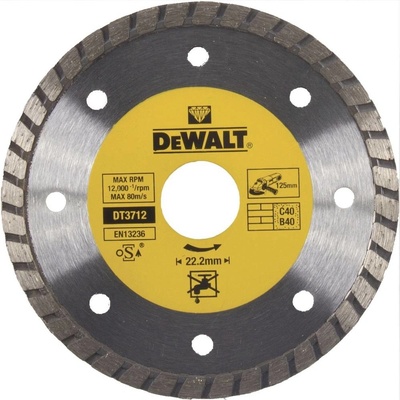 DEWALT DT3712-QZ DeWALT - Diamant-Schneidscheibe - für Beton, Mauerwerk, Fliesen diamantový řezný kotouč Průměr 125 mm b