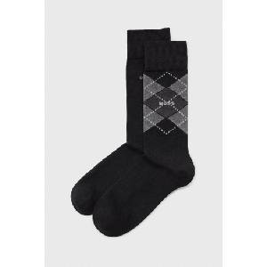 HUGO BOSS 2PACK мъжки памучни чорапи HUGO BOSS Argyle по-дълги (2p50478352_pon)