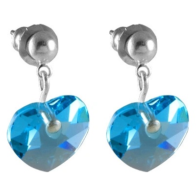 JSB se Swarovski Elements tvar srdce světle modrá 793902aq