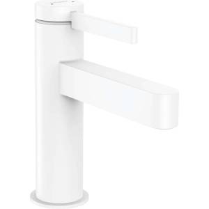 Hansgrohe Finoris - Смесител за умивалник 100, излив „Push-Open, EcoSmart, матово бяло 76010700 (76010700)