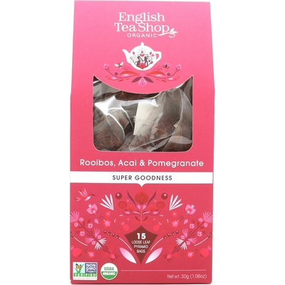 English Tea Shop Čaj Rooibos acai a granátové jablko 15 pyramidek bio