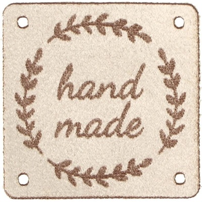 Štítok štvorec svetlý béžový 3 x 3 cm
