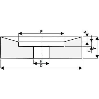 Tyrolit Brusný kotouč 250 x 40 / 4,4 x 76 - 125 x 10,6 mm 99BA60K9V40 T428319