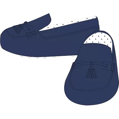 Mayoral Декоративни мокасини в морско тъмно синьо за новородено момче Mayoral