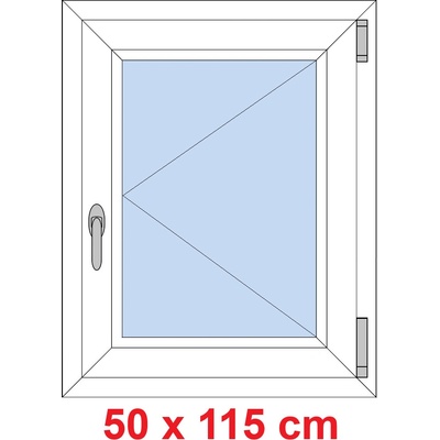 Soft Plastové okno 50x115 cm otevíravé Mahagon