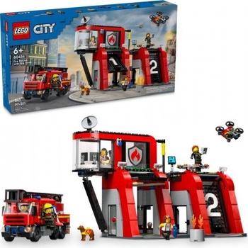 LEGO® City 60414 Hasičská stanice s hasičským vozem