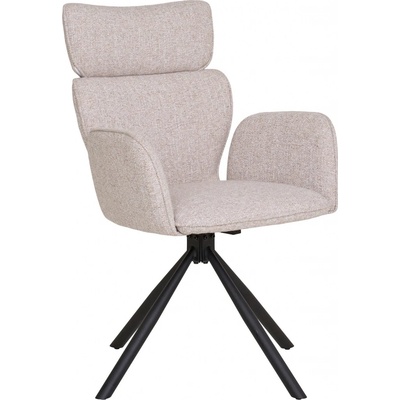 House Nordic Cordoba kovové nohy rovné pískový látkový potah