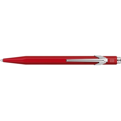 Caran d'Ache 849 Classic line modrá náplň M červené tělo