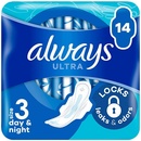 Always Ultra Duo Night New vložky s krídelkami 14 ks