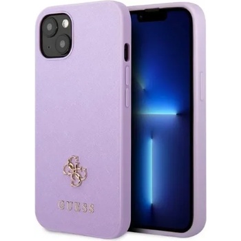 GUESS iPhone 13 6, 1" purple hardcase Saffiano 4G Small Metal Logo (GUHCP13MPS4MU)