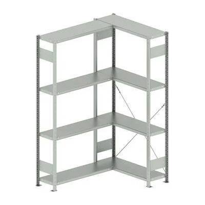 META zásuvný rohový regál 2000 x 1000 /1000 x 300 mm nosnost 100 kg