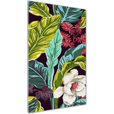 Vertikálny fotoobraz na skle Tropické kvety 50x100 cm