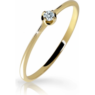 Cutie Diamonds jemný prsteň zo žltého zlata s briliantom DZ6729 2 931 00 X 1