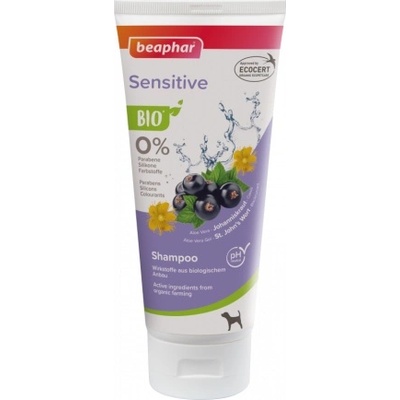 Beaphar BIO Shampoo Sensetive -Шампоан за кучета с био жълт кантарион, касис, алое вера 200 мл