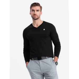Ombre Clothing Черна мъжка тениска с V-образно деколте Ombre Clothing Ombre Clothing | Cheren | МЪЖЕ | S - zoot - 28,30 лв