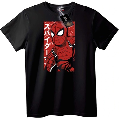 NOONEBRAND Тениска Spider-Man Червен Дизайн - M, Black