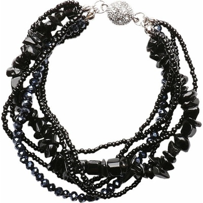 Nefertitis Onyx exkluzivní náramek s třpytivými korálky NF5015