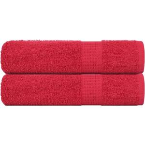 vidaXL Кърпи за душ FROGN 2 бр. червени 70x140 см 360 г/м2 (136929)