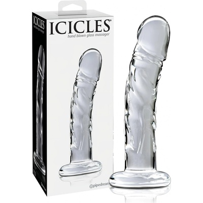 Icicles Skleněné realistické dildo No. 62