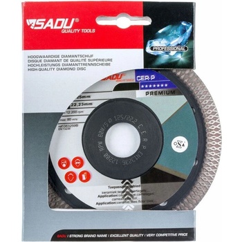 Image 1 of Sadu Диамантен диск за рязане на плочки SADU CER - Premium, Ф 125 x 22.23 х 10 мм (SADU 063259B)