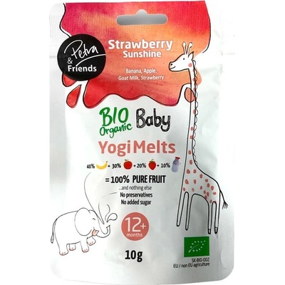 Petra & Friends Ovocné smoothie kousky sušené mrazem s jahodami a kozím sýrem BIO 10 g