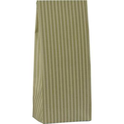 Ib Laursen Papírový sáček Moss green stripes 22,5 cm – set 5 ks, zelená barva, papír