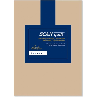 SCANquilt Prestieradlo jersey elastic oriešková 90x200