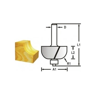 MAKITA D-48614 Žlábkovací fréza s ložiskem stopka 8 mm,22,2x12,7x56 mm