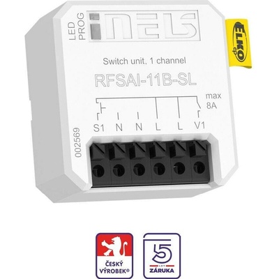 RFSAI-11B-SL Spínací RF aktor 1 -kanálový bezšr. svorky funkce ZAP/VYP. vstup pro ext. tl