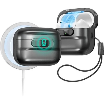 ESR Хибриден удароустойчив кейс с връзка за ръка съвместим с MagSafe за Apple AirPods Pro 3 - ESR Pulse FlickLock MagSafe Case (черен) (KF2360292)