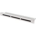 Lanberg Пач панел Lanberg 24 порта 1U 19" Cat. 6a UTP с организатор за кабели сив (PPUA-1124-S)