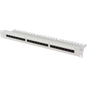 Lanberg Пач панел Lanberg 24 порта 1U 19" Cat. 6a UTP с организатор за кабели сив (PPUA-1124-S)